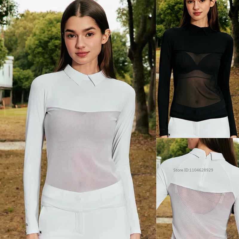 Golf Equipment Women - MG Damen Golf Polo-Kragen T-Shirt Eisseide