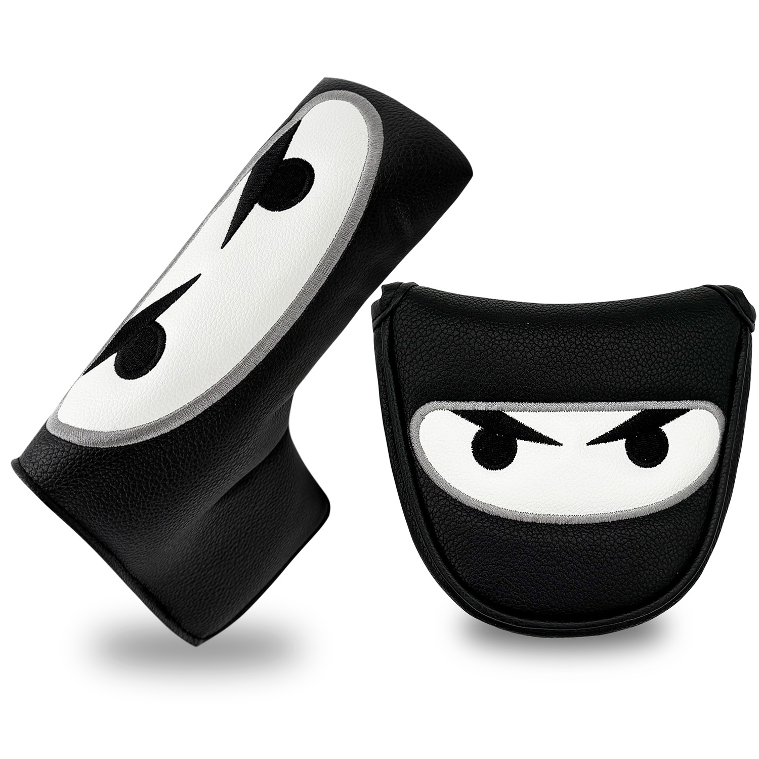 Putter Mallet Blade - Golfschläger-Schutzhüllen-Set, schwarze Abdeckung, Fairway-Golfschläger-Schutzhülle, Hybrid-Blade-Putter, Mallet-Putter-Schutzhüllen