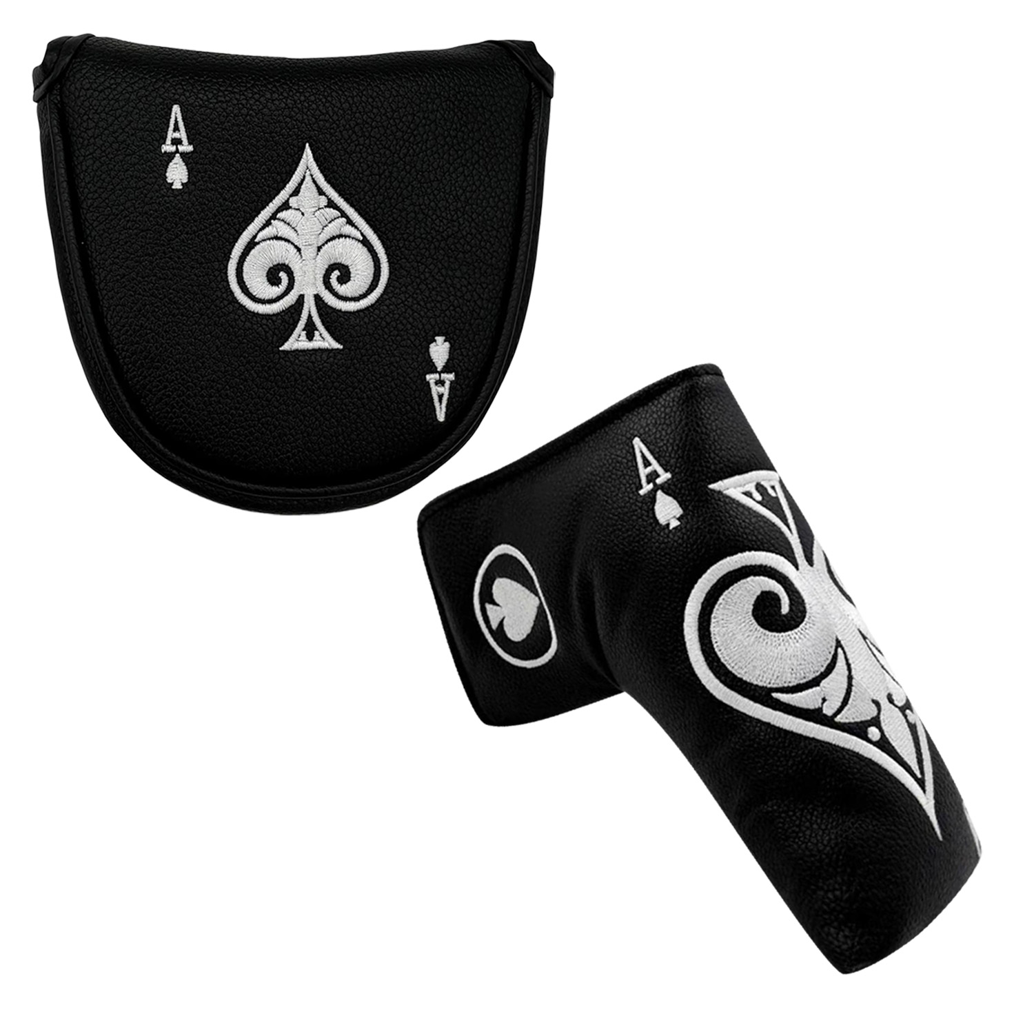 Putter Mallet Blade - Golf Putter-Abdeckung, Golfschläger-Abdeckung aus PU-Leder mit
